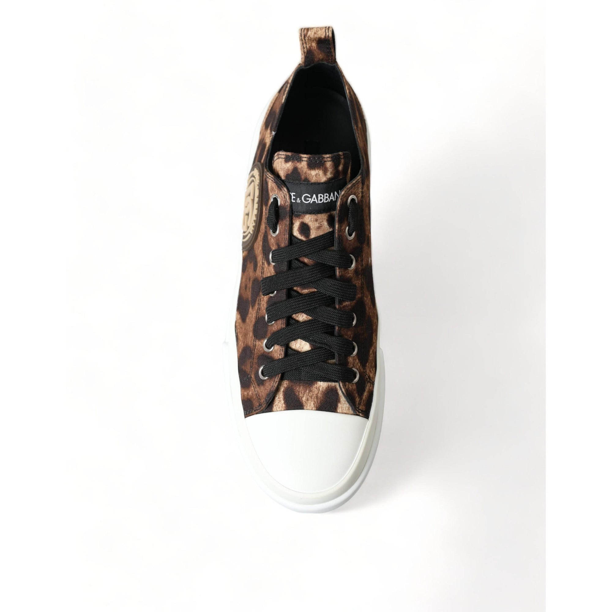 Dolce & Gabbana Elegant Leopard Print Casual Sneakers