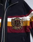 Dolce & Gabbana Elegant Blue Striped Zip Cardigan Sweater