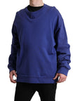 Dolce & Gabbana Royal Blue Cotton Crewneck Sweater