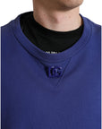 Dolce & Gabbana Royal Blue Cotton Crewneck Sweater