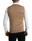 Dolce & Gabbana Elegant Sleeveless V-Neck Wool Sweater