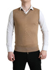 Dolce & Gabbana Elegant Sleeveless V-Neck Wool Sweater