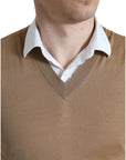 Dolce & Gabbana Elegant Sleeveless V-Neck Wool Sweater