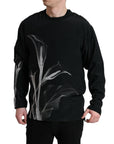 Dolce & Gabbana Floral Silk Crew Neck Sweater