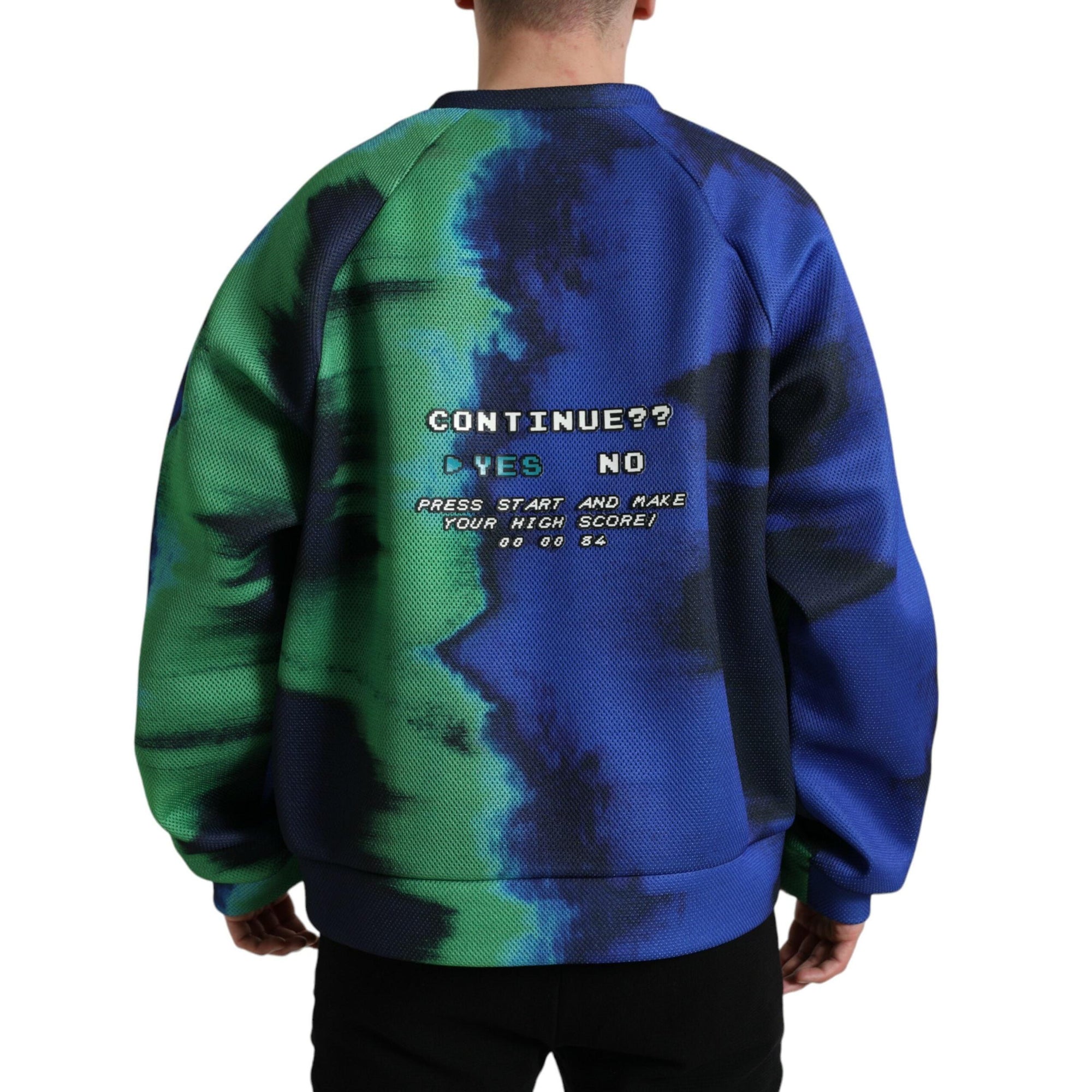 Dolce & Gabbana Multicolor Graphic Crew Neck Pullover Sweater