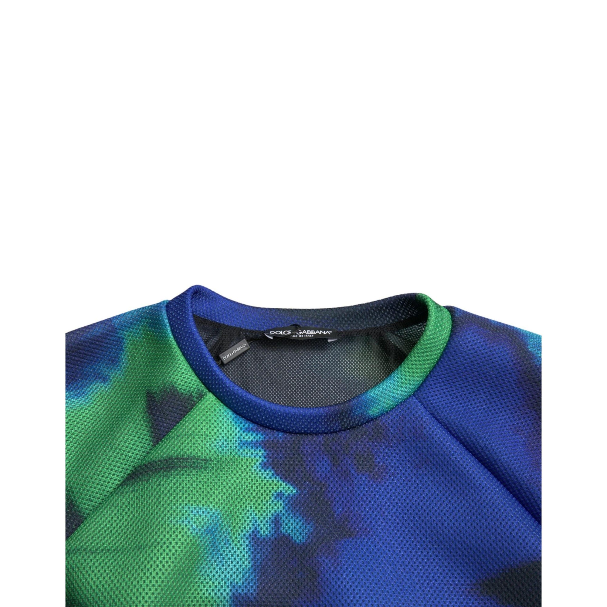 Dolce & Gabbana Multicolor Graphic Crew Neck Pullover Sweater