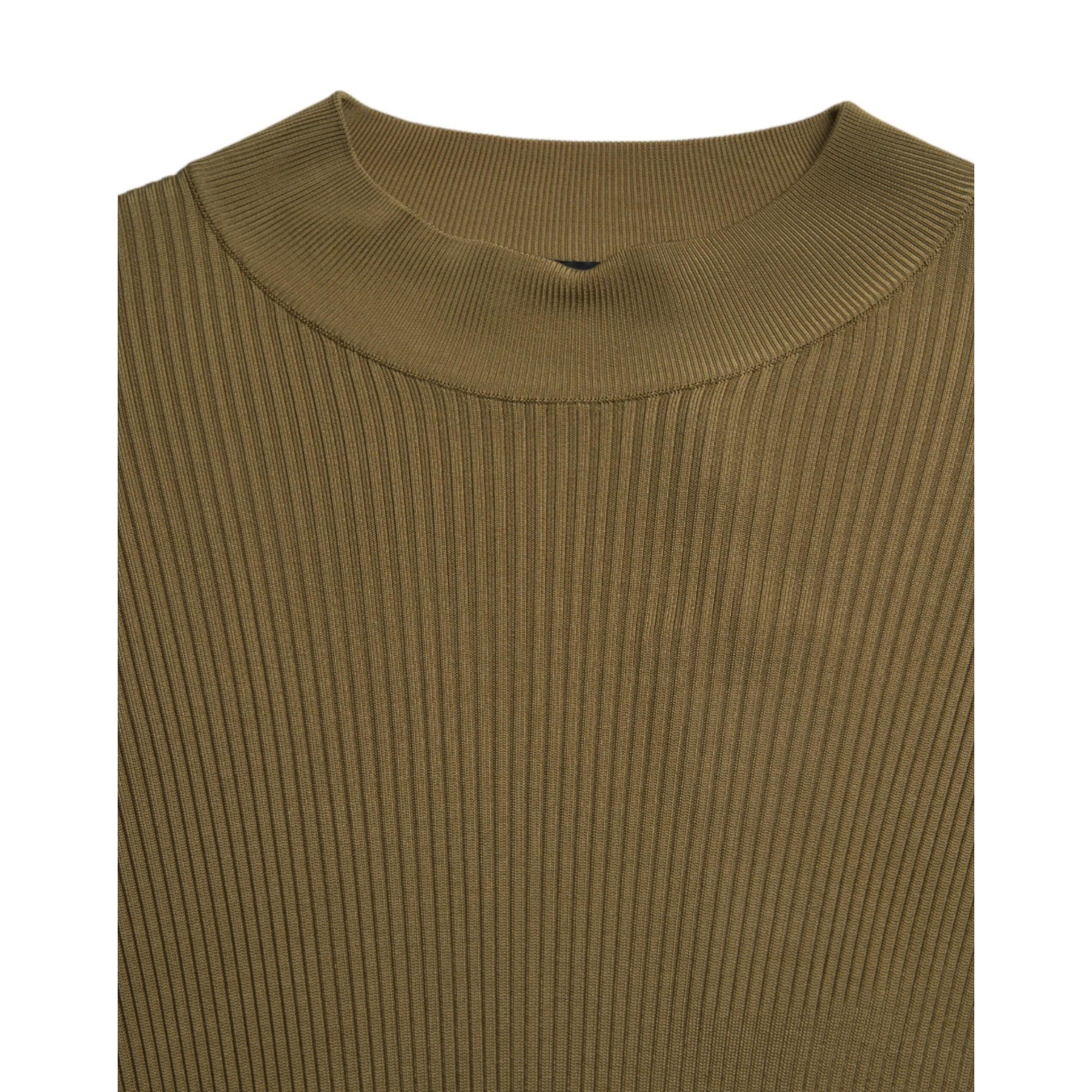 Dolce & Gabbana Army Green Viscose Crew Neck Sweater