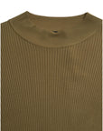 Dolce & Gabbana Army Green Viscose Crew Neck Sweater