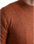Dolce & Gabbana Silk-Cashmere Orange Crew Neck Sweater