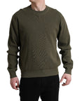 Dolce & Gabbana Elegant Green Crew Neck Cotton Sweater