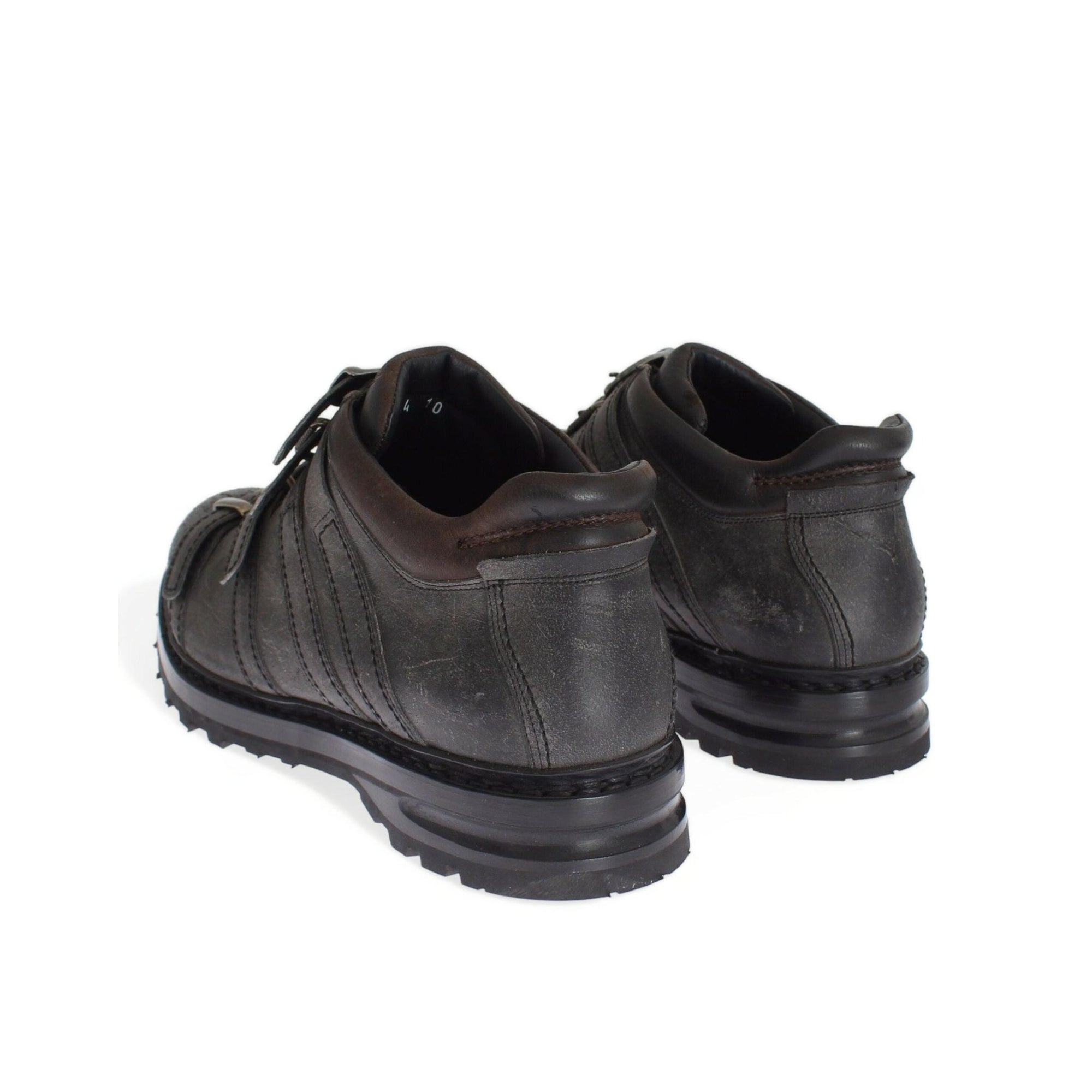 Dolce & Gabbana Elegant Gray Leather Ankle Boots