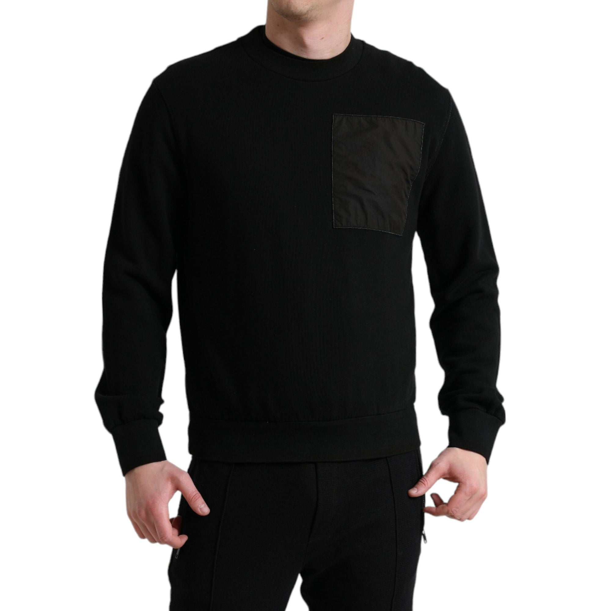 Dolce & Gabbana Elegant Crew Neck Cotton Blend Sweater