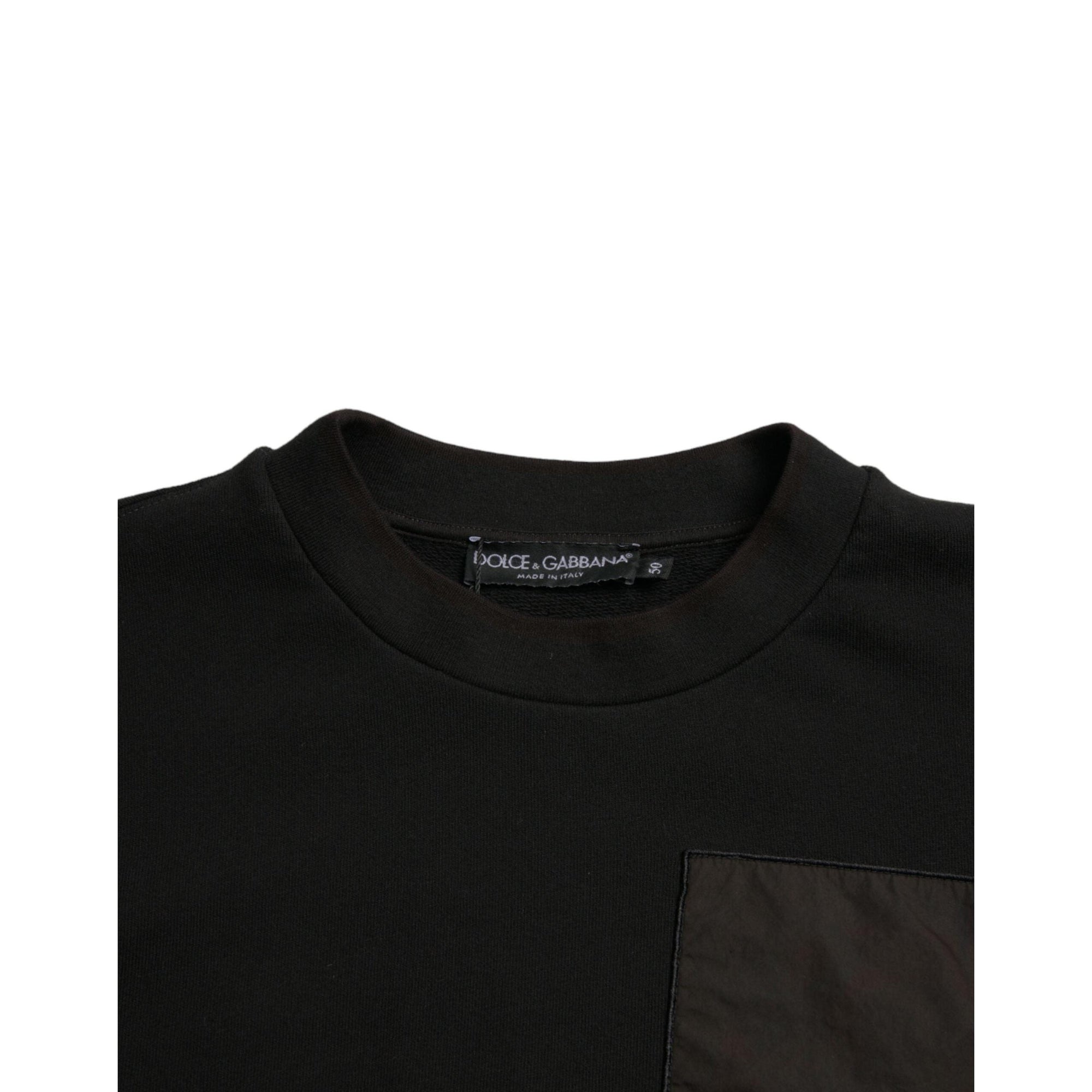 Dolce & Gabbana Elegant Crew Neck Cotton Blend Sweater