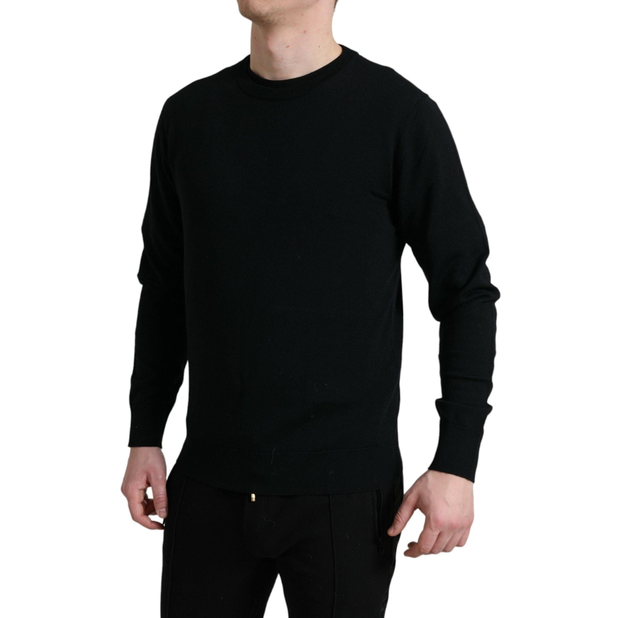 Dolce & Gabbana Stunning Black Wool Sweater