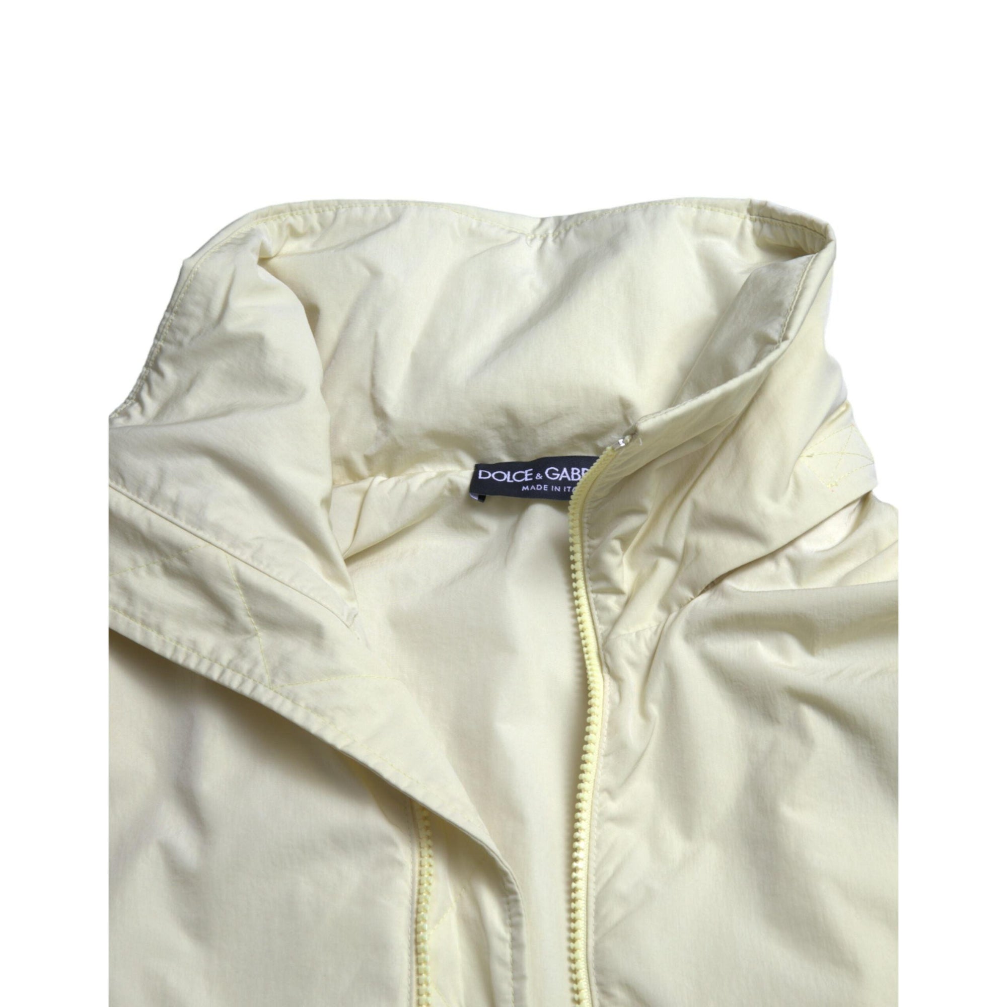 Dolce & Gabbana Elegant Yellow Windbreaker Jacket