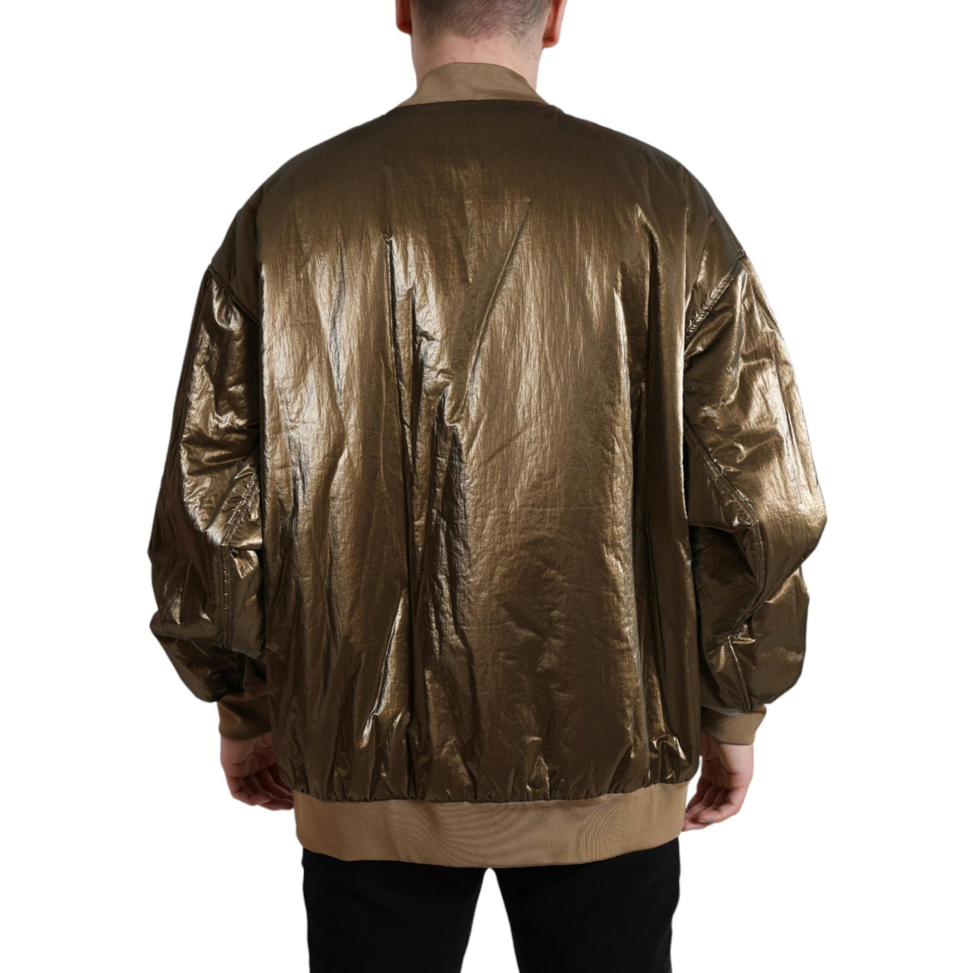 Dolce & Gabbana Elegant Bronze Bomber Jacket