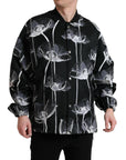 Dolce & Gabbana Elegant Floral-Print Bomber Jacket