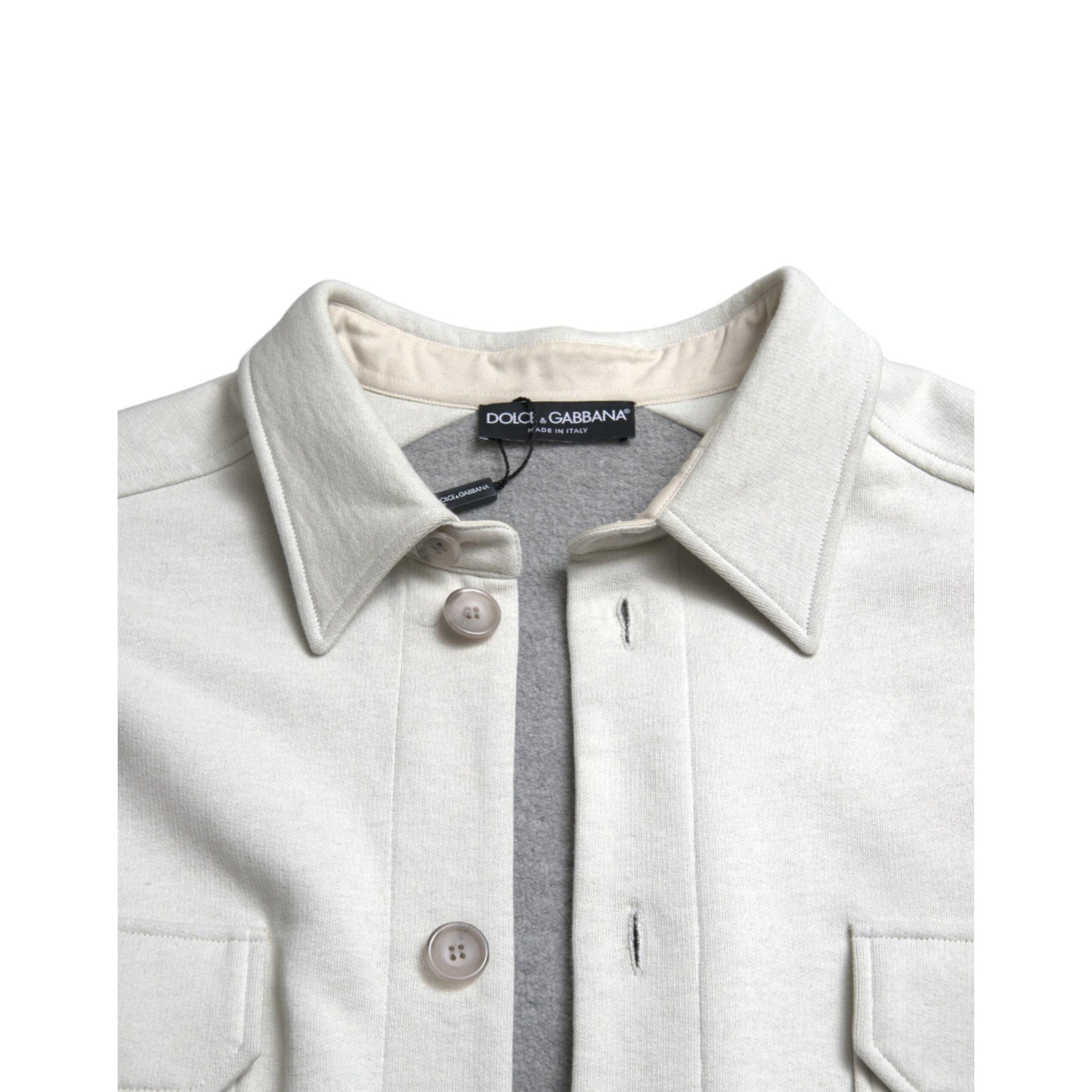 Dolce & Gabbana Elegant Floral Back Cotton Jacket