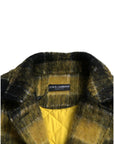 Dolce & Gabbana Chic Plaid Long Coat in Sunshine Yellow