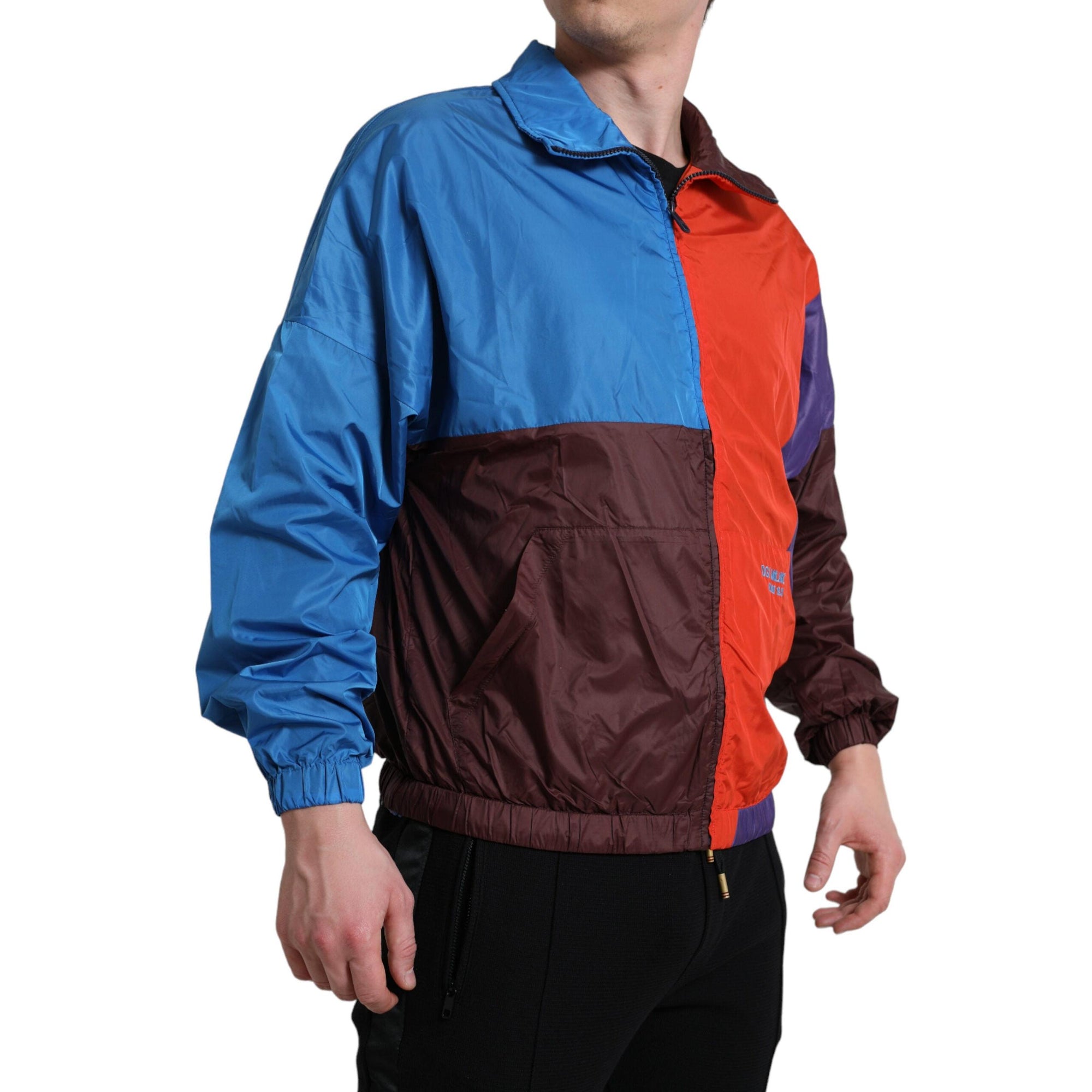 Dolce & Gabbana Multicolor Techno Fabric Windbreaker Jacket