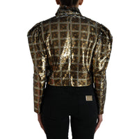 Dolce & Gabbana Multicolor Sequined Cropped Jacket