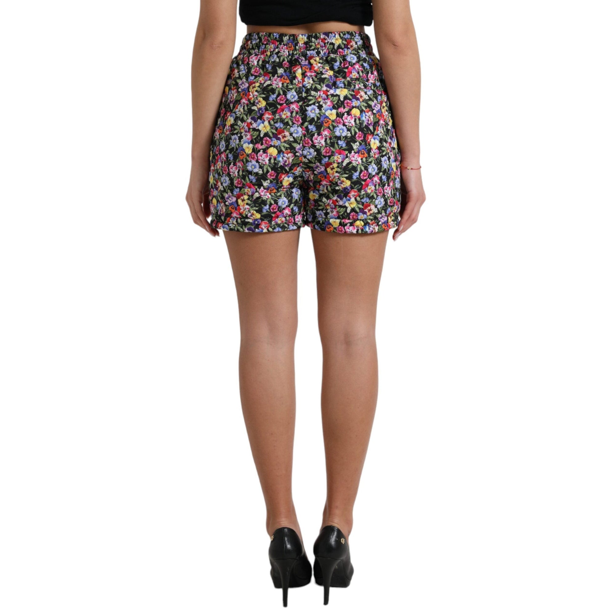 Dolce & Gabbana Vibrant High Waist Floral Shorts