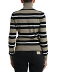 Dolce & Gabbana Multicolor Striped Wool Turtleneck Sweater