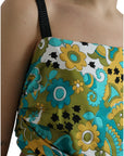 Dolce & Gabbana Elegant Floral Silk Blend Cropped Tank Top