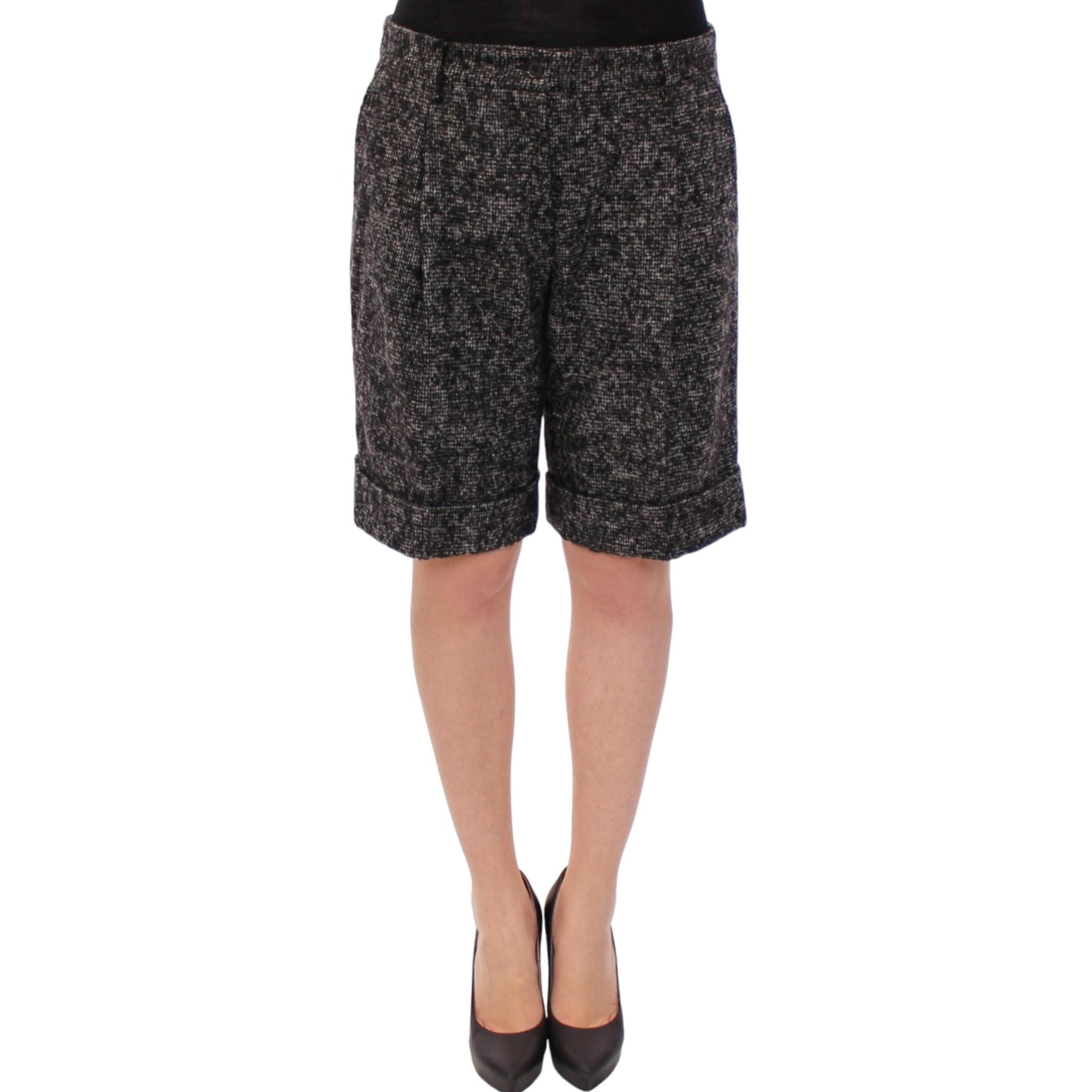 Dolce & Gabbana Elegant Gray Alpaca Blend Shorts