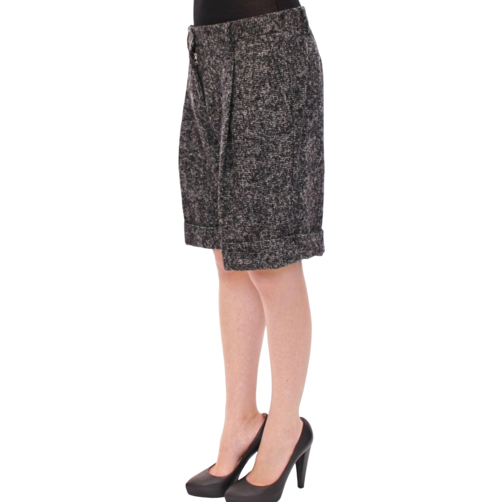 Dolce & Gabbana Elegant Gray Alpaca Blend Shorts