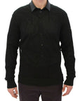 Dolce & Gabbana Elegant V-Neck Dark Green Knitted Sweater