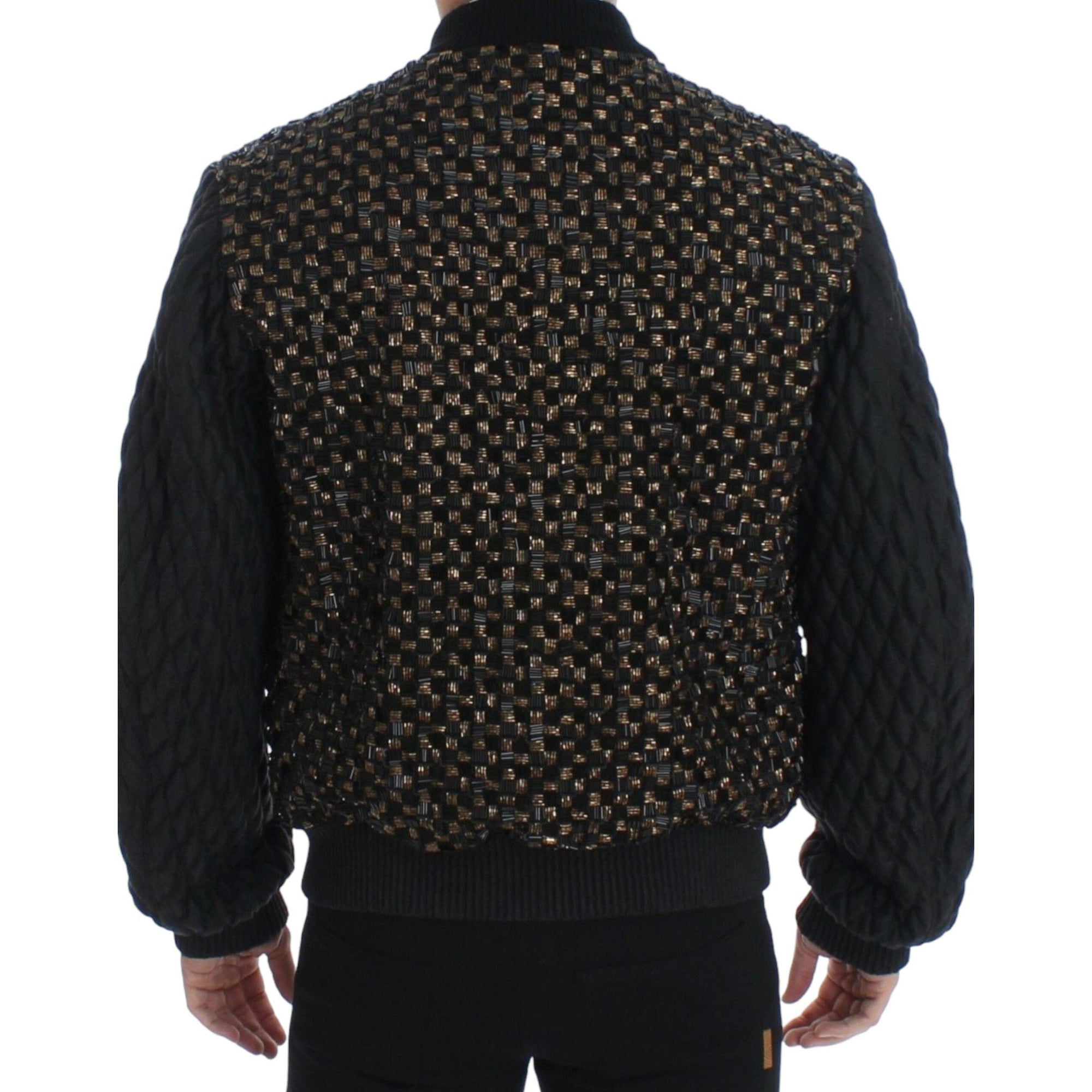 Dolce & Gabbana Elegant Black Sequined Designer Jacket