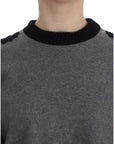 Dolce & Gabbana Elegant Gray Cashmere Blend Lace Sweater