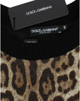Dolce & Gabbana Elegant Leopard Print Short Sweater Top
