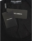 Dolce & Gabbana Elegant Black Deep Crewneck Sweater