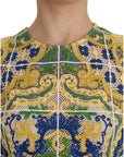 Dolce & Gabbana Majolica Embroidered Sleeveless Elegance