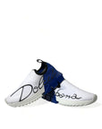 Dolce & Gabbana Chic Low Top Sorrento Sneakers in Blue and White