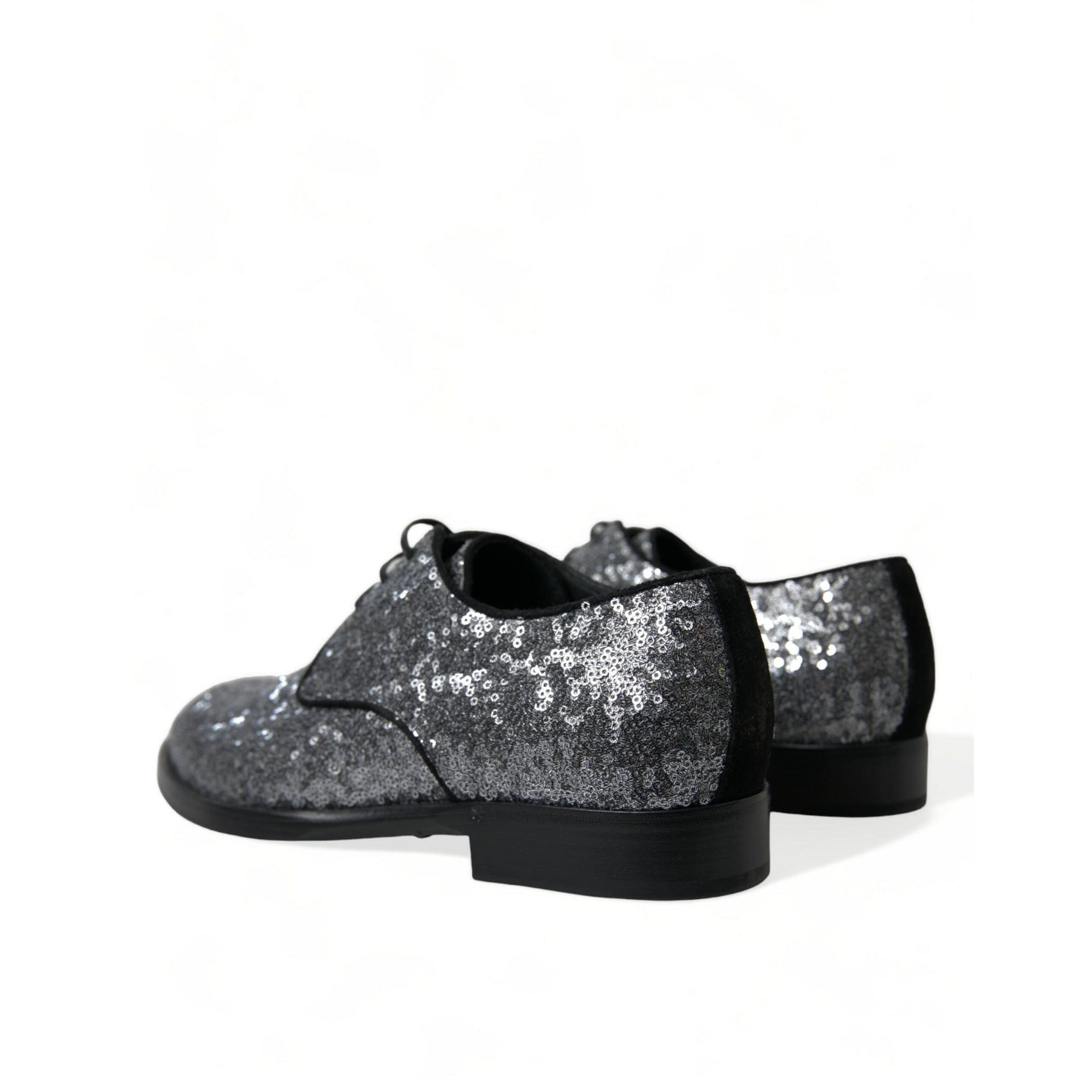 Dolce & Gabbana Exquisite Sequined Derby Dress Shoes