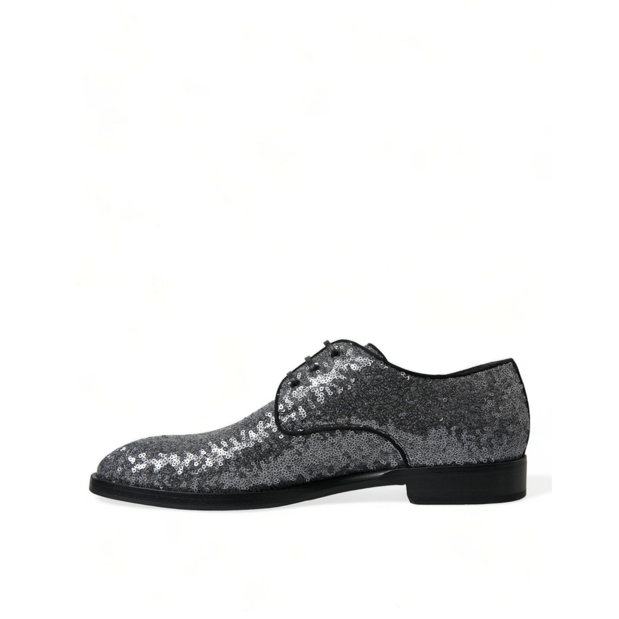 Dolce & Gabbana Exquisite Sequined Derby Dress Shoes