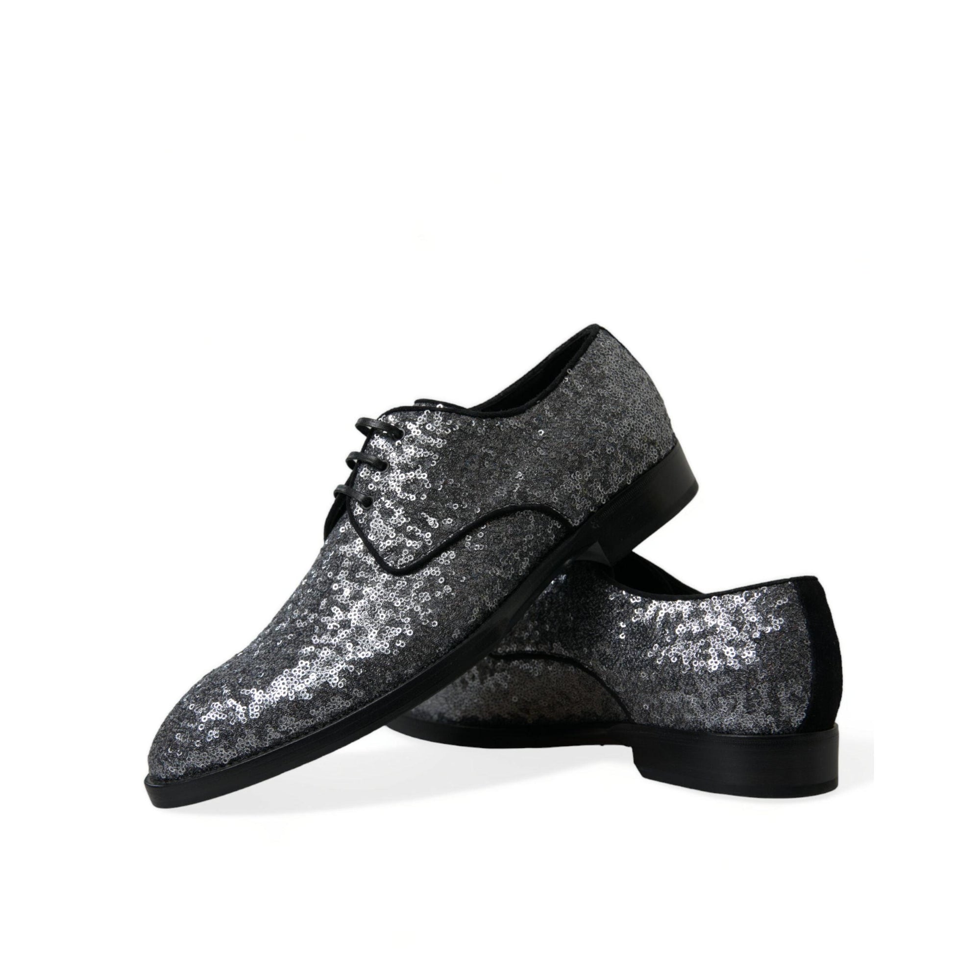Dolce & Gabbana Exquisite Sequined Derby Dress Shoes