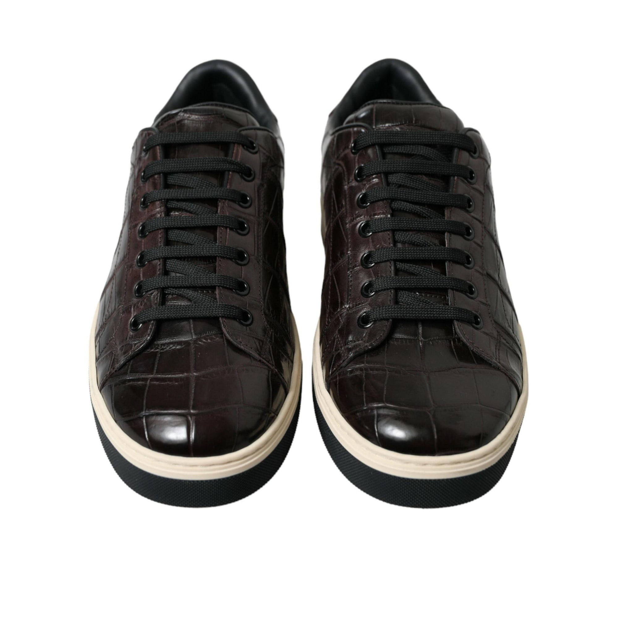 Dolce & Gabbana Elegant Exotic Leather Low-Top Sneakers