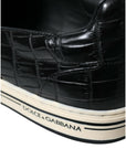 Dolce & Gabbana Elegant Crocodile Leather Low-Top Sneakers