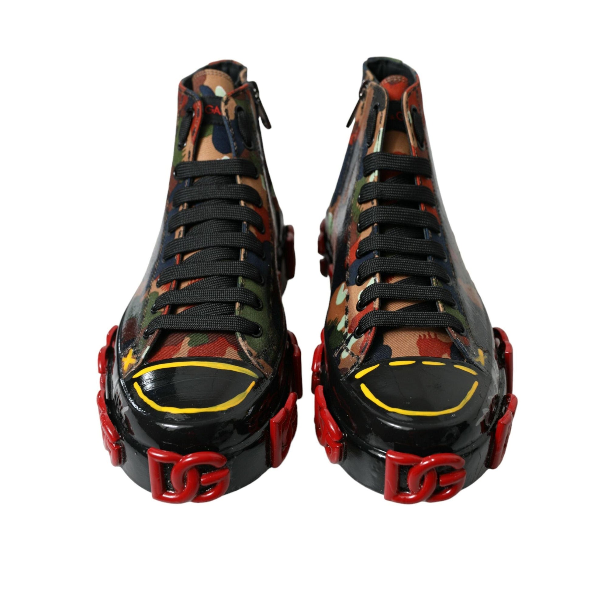 Dolce & Gabbana Chic Multicolor High-Top Sneakers