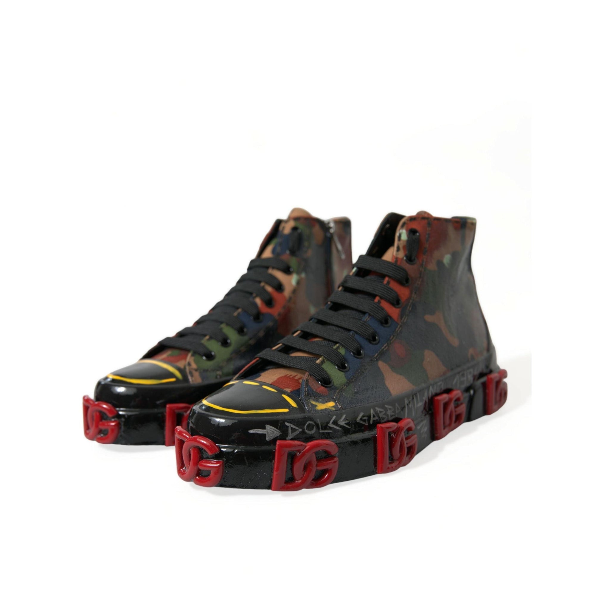 Dolce & Gabbana Chic Multicolor High-Top Sneakers
