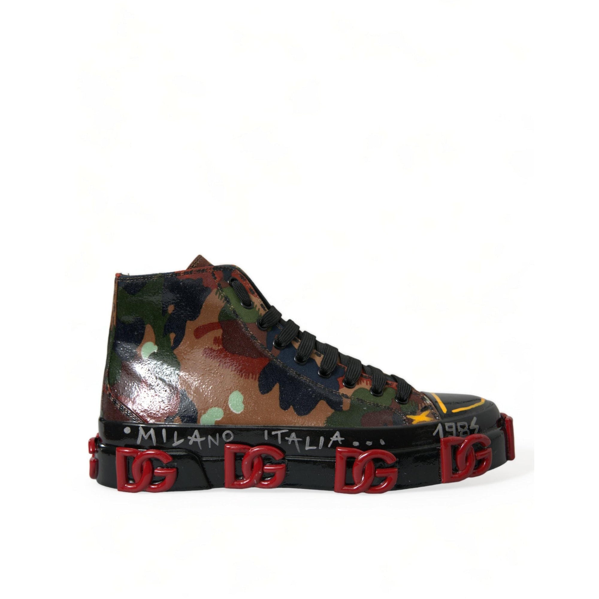 Dolce & Gabbana Chic Multicolor High-Top Sneakers