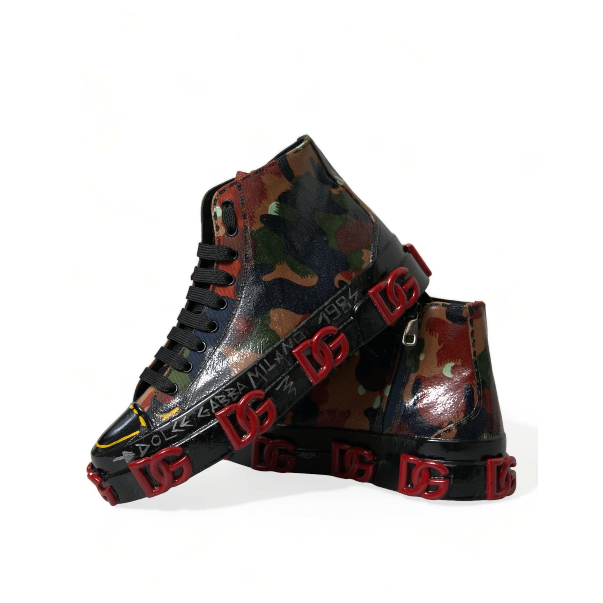Dolce & Gabbana Chic Multicolor High-Top Sneakers