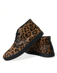 Dolce & Gabbana Elegant Leopard Print Mid-Top Sneakers