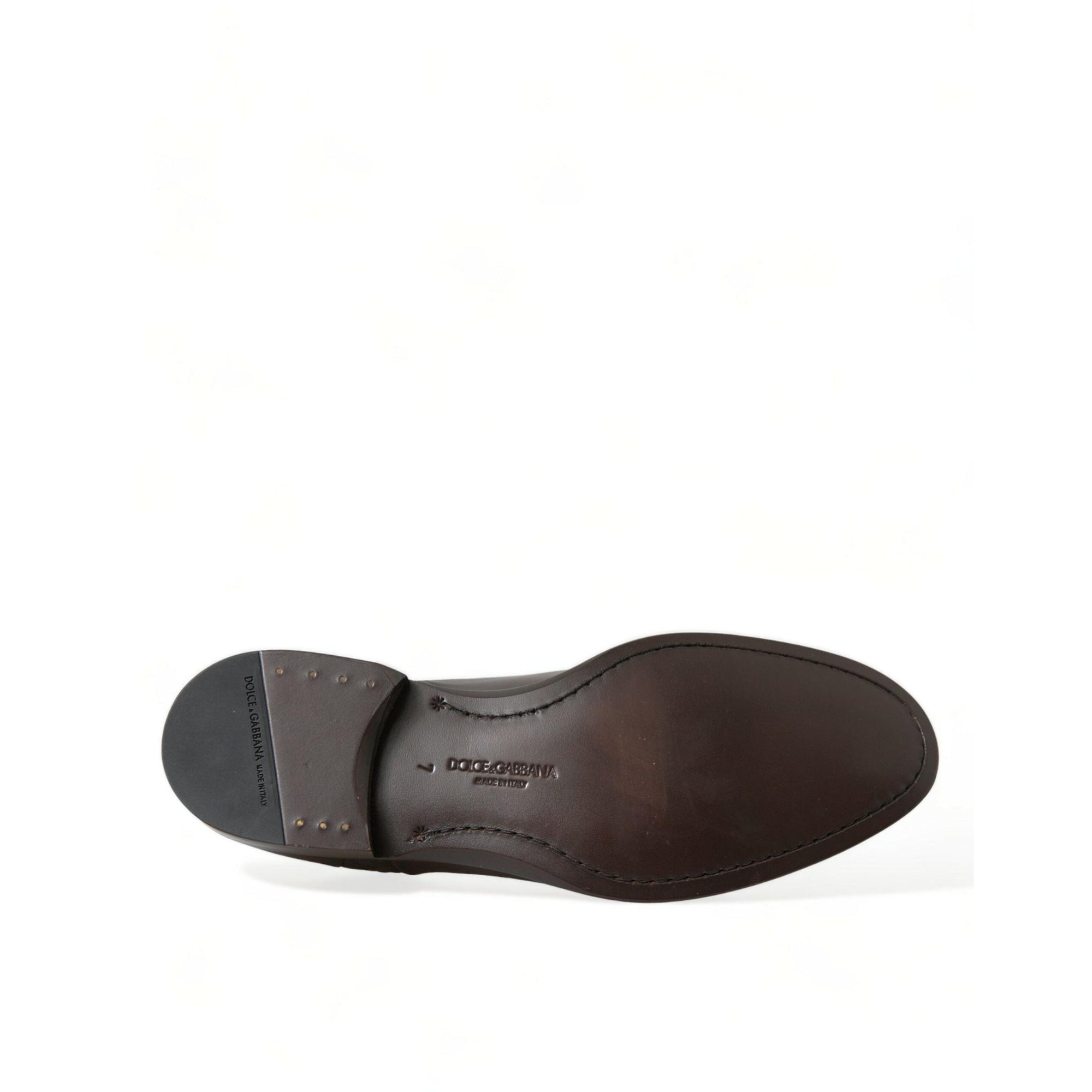 Dolce & Gabbana Elegant Textured Leather Oxford Dress Shoes