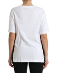 Dolce & Gabbana Elegant White Lace-Up Cotton Tee
