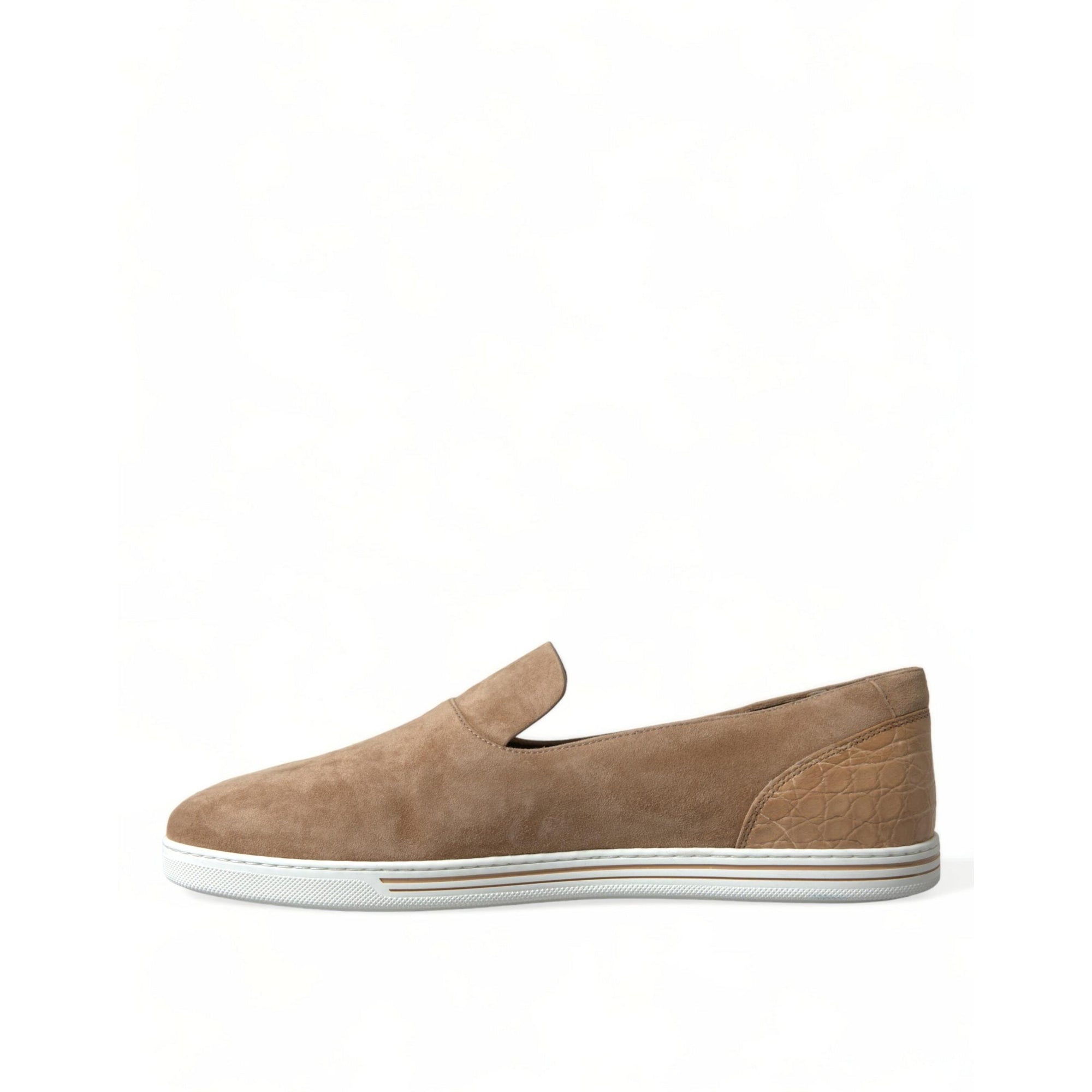 Dolce & Gabbana Elegant Beige Leather Loafers